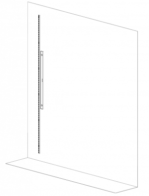 НАСТЕННАЯ НАПРАВЛЯЮЩАЯ ARISTO, L=1200 ММ, ЦВЕТ МЕТАЛЛИК